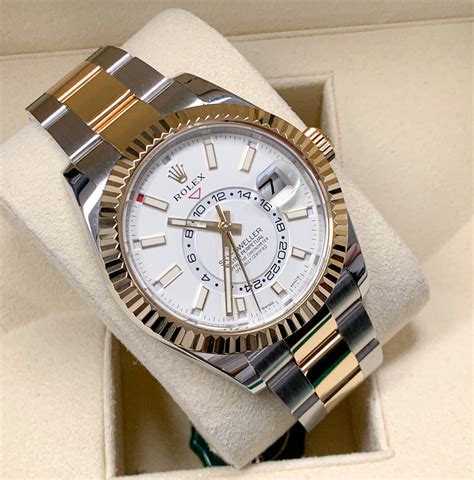 rolex skydweller two tone